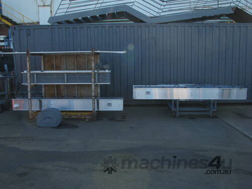 Contech Stainless Steel Belt Conveyor Set - 10m and 2.3m Long