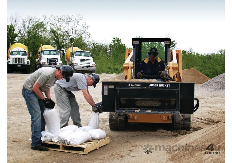 caption Auger Bucket for Concrete, Sand, Gravel, Asphalt, Grain, Feeds 0.4 to 0.6 cu.m $9650 to $10350