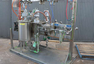 Dual 90L stainless vessel paint mixing kitchen pump station Graco president