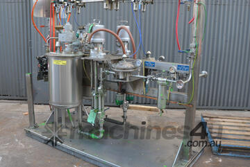 Dual 90L stainless vessel paint mixing kitchen pump station Graco president