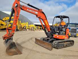 2020 KUBOTA U55-4 5.6T EXCAVATOR WITH ROPS CANOPY, RUBBER TRACFKS, HITCH, BUCKETS AND LOW 395 HOURS - picture0' - Click to enlarge