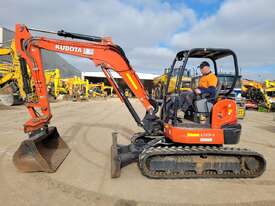 2020 KUBOTA U55-4 5.6T EXCAVATOR WITH ROPS CANOPY, RUBBER TRACFKS, HITCH, BUCKETS AND LOW 395 HOURS - picture2' - Click to enlarge