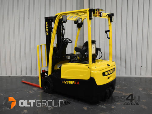 Hyster J1.8XNT 3 Wheel Electric Forklift 1800kg Capacity 975 LOW HOURS Container Mast