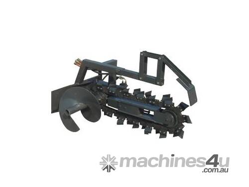 caption Trencher. Universal Mini Loader Quick Hitch