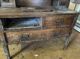 QTY OF 2 VINTAGE TIMBER DRESSING TABLES - picture1' - Click to enlarge