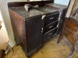 QTY OF 2 VINTAGE TIMBER DRESSING TABLES - picture2' - Click to enlarge