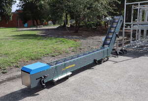 Motorised Incline Bucket Elevator Conveyor - 4.8m long - PENTAVAC Motorised Incline Bucket Elevator Conveyor - 4.8m long - PENTAVAC