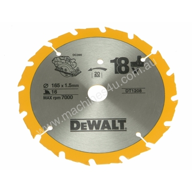 DeWalt DT1208 Circular 165mm x 20mm x 20-Tooth Tri