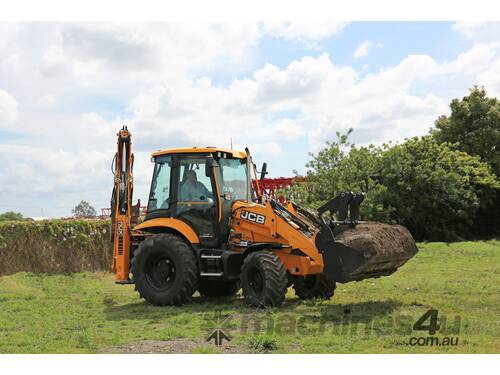 caption 2023 JCB Backhoe Loader Ex-Demo, As New Condition, Very Low Hours!