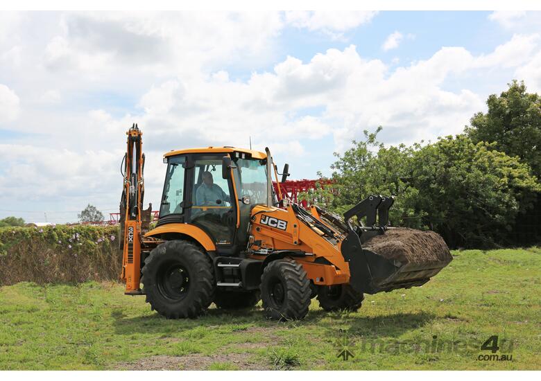 caption 2023 JCB Backhoe Loader Ex-Demo, As New Condition, Very Low Hours!