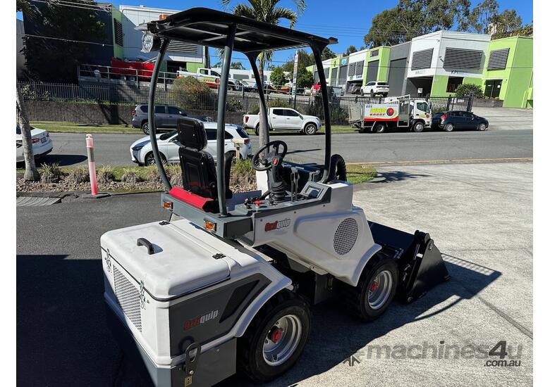 caption Electric Articulated Telescopic Loader with Forks and 4 in 1 Bucket and Mower