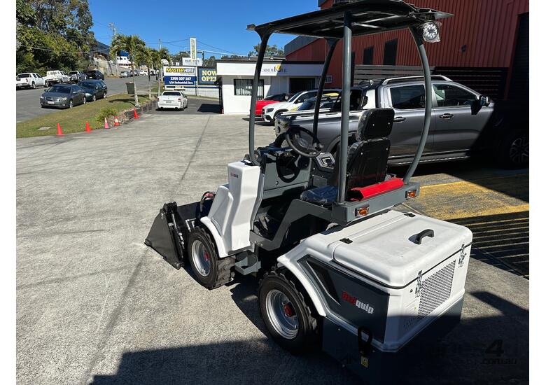 caption Electric Articulated Telescopic Loader with Forks and 4 in 1 Bucket and Mower