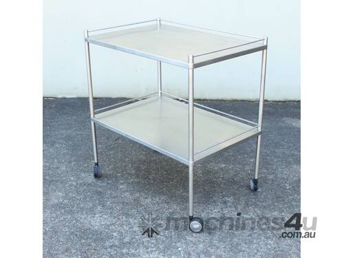 caption 2 Tier Stainless Steel Trolley.