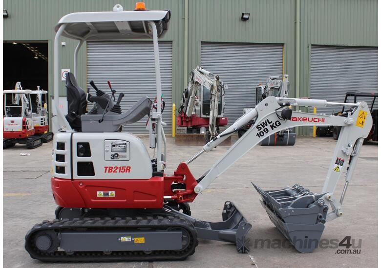 caption Takeuchi TB215R Mini Excavator 1.5T With Multi-Informational Display!