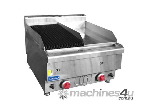 GASMAX Benchtop Combo 1/2 Char & 1/2 Griddle - JUS-TRGH60E