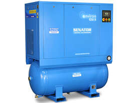 Senator CS11-8 Tank Mount 11kw (15hp) Rotary Screw Air Compressor Built in Dryer & Filters - picture0' - Click to enlarge
