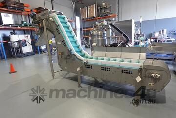 Incline Cleated Belt Conveyor, 4400mm L x 400mm W x 2000mm H