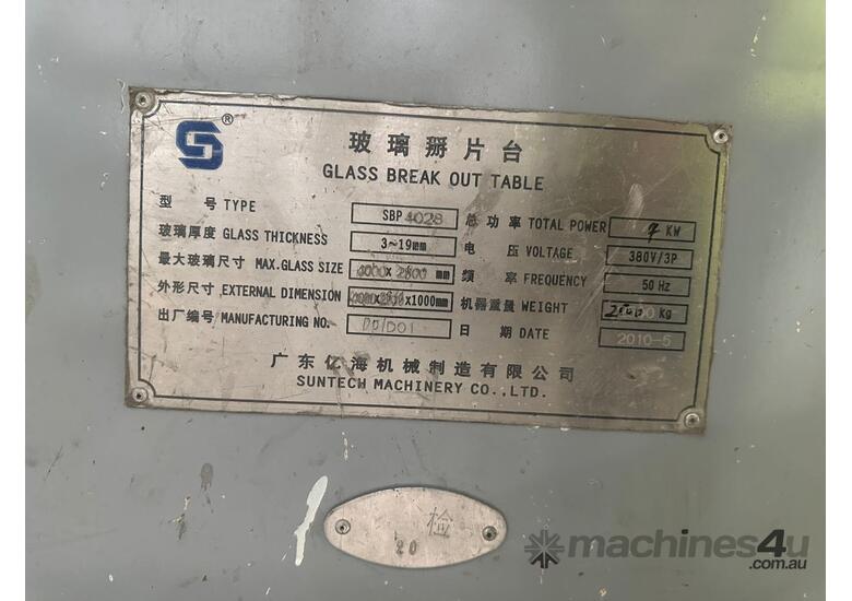 Float Cutting Table with glass breaking table