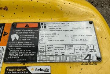 Hyster 2018   H2.0XTS Forklift Hyster 2018   H2.0XTS Forklift