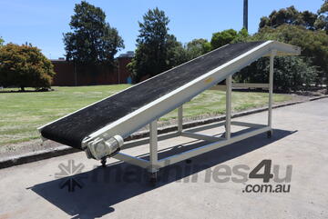 Large Heavy Duty Motorised Incline Elevator Conveyor - 2.3m High