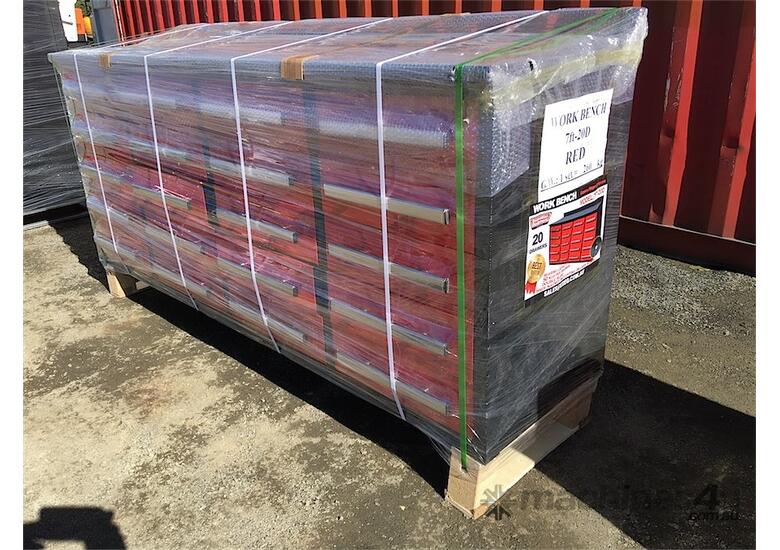 Unused Workshop bench, with 20 drawers