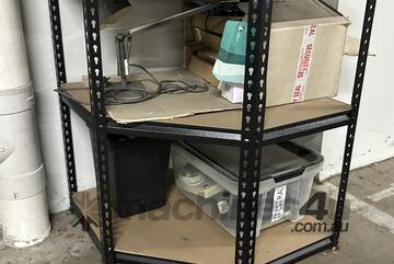 Black Shelving Corner Unit