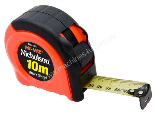 Nicholson Hi-Viz Measuring Tape 10m X 25mm