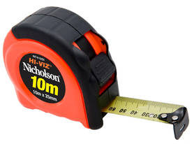 Nicholson Hi-Viz Measuring Tape 10m X 25mm - picture0' - Click to enlarge