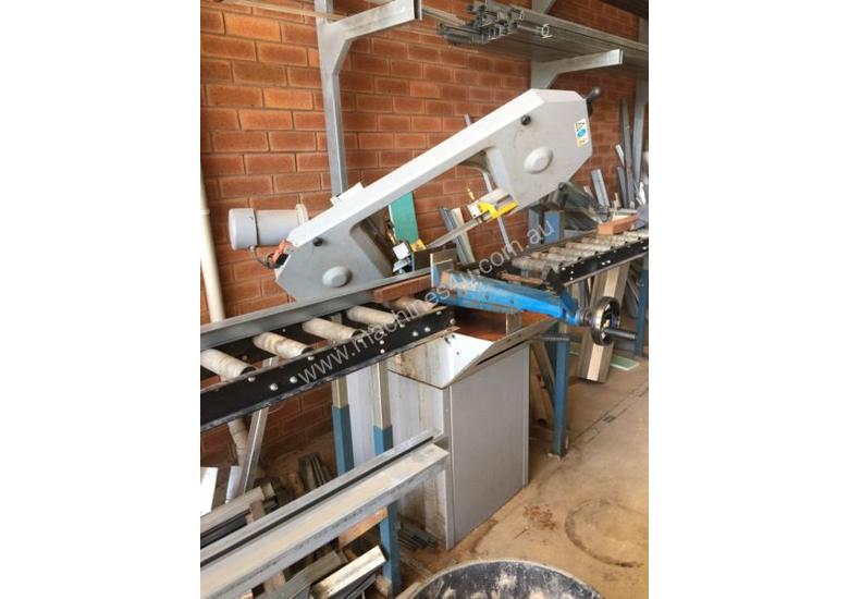 caption Horizontal Band Saw with rollers