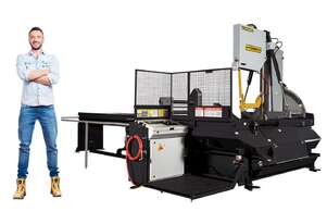 BIG CAPACITY, MITRES, AUTOMATIC - DOES IT ALL - Hydmech V-25APC Automatic Vertical CNC Bandsaw