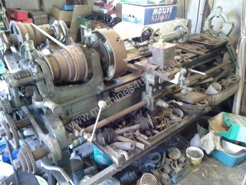 COLCHESTER Metal Lathe - 4 foot bed, 12 inch 4 jaw chuck, belt drive, pre-WWII