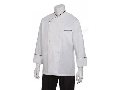 Chef Works ECCB-WHT Monte Carlo Premium Cotton Chef Jacket White