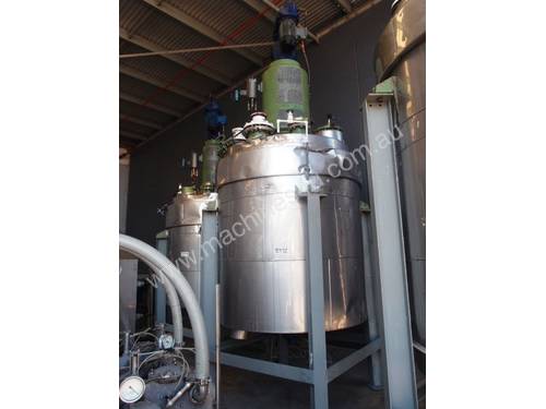 Glass Lined Jacketed Mixing Batch Reactor