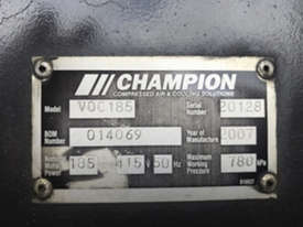 CHAMPION COMPRESSORS/ SULLAIR VOC185KW ELECTRIC COMPRESSOR-  1100CFM  7.8 BAR - picture1' - Click to enlarge