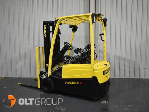 Hyster 3 Wheel Electric Forklift 1.8 Tonne Container Mast Integral Sideshift FREE DELIVERY