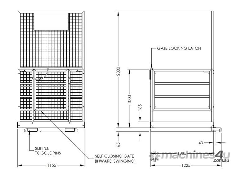 caption Forklift Safety Cage Hire