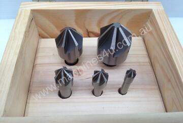 5 Piece HSS, 6 Flute Countersink Set