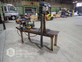 METAL TABLE WITH BENCH GRINDER & PEDESTAL DRILL - picture1' - Click to enlarge