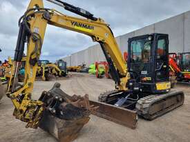 2020 YANMAR VIO55-6 EXCAVATOR WITH TILT HITCH, RUBBER TRACKS AND LOW 750 HOURS - picture0' - Click to enlarge