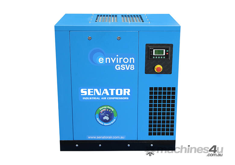 caption CVA Compressors - New Senator Rotary Screw VSD Air Compressor - GSV8-B - 7.5kw - 16-39cfm