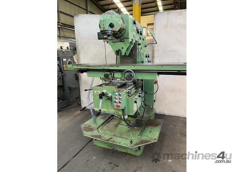 caption Jarbe F4-CM universal Ram Head Milling Machine With DRO and Tooling