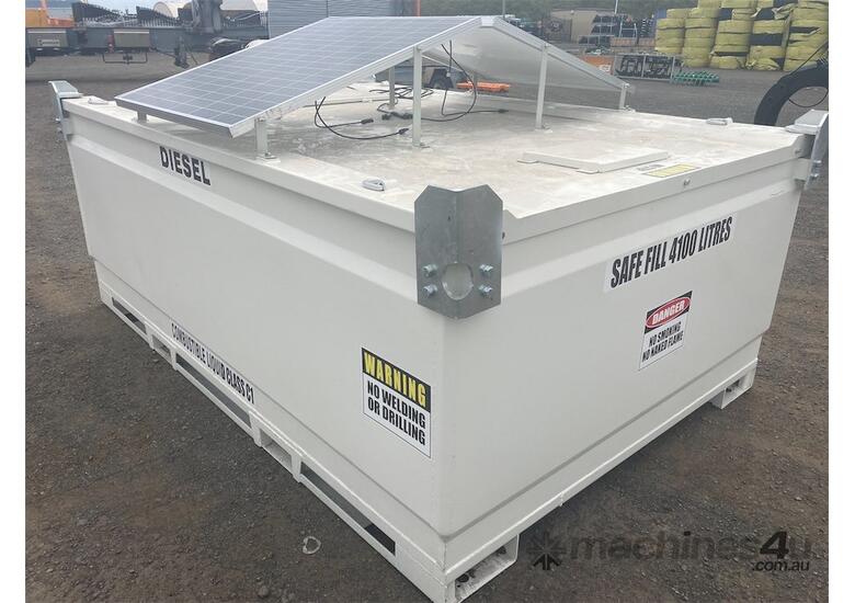 4,500L Bunded Fuel Storage Cube with Solar Powered Pump