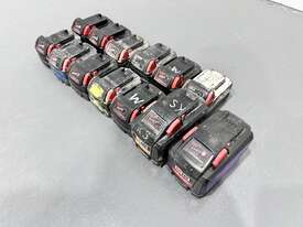 Box of Milwaukee 18V batteries - picture0' - Click to enlarge