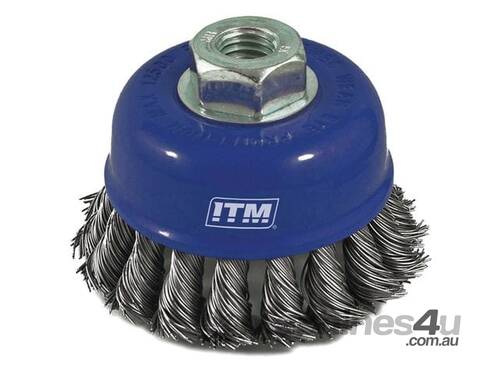 caption Twist Knot Cup Brush Steel 100mm, M14X2mm Thread - TM7000-100 by ITM