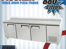 THREE DOOR PIZZA PREP FRIDGE - PPF03-SS - picture0' - Click to enlarge