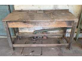 ANTIQUE DESK WITH INK WELL, NEEDS REPAIR - picture0' - Click to enlarge