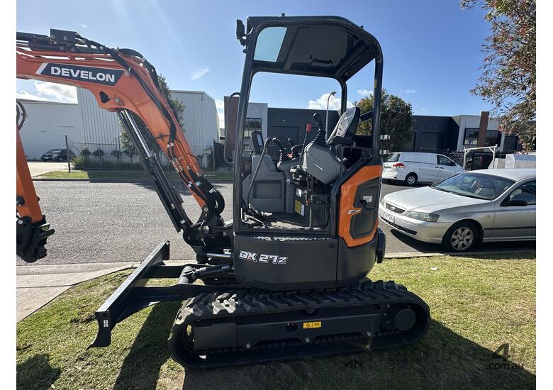 caption Develon DX27Z-7M 2.5T Canopy Mini Excavator