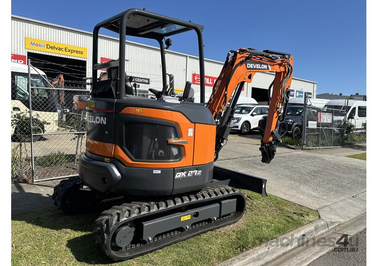 caption Develon DX27Z-7M 2.5T Canopy Mini Excavator