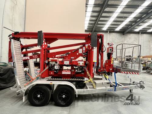 New CMC S15F Spider lift and Loadmaxx trailer with elec brakes, tiedown straps, harnesses, warranty 