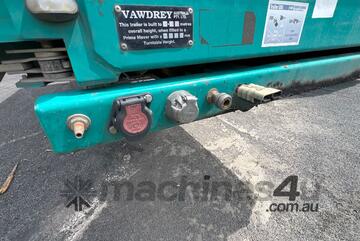 2019 Vawdrey VB-S3 Tri Axle Roll Back Flat Top Curtainside A Trailer